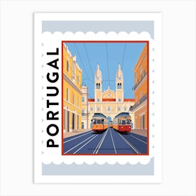 Portugal 1 Travel Stamp Poster Art Print