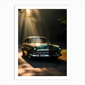 Old Car In The Woods 3 Art Print
