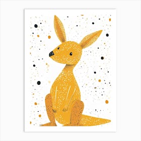 Yellow Kangaroo 2 Art Print