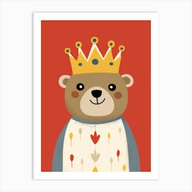 Little Sloth 4 Wearing A Crown Art Print