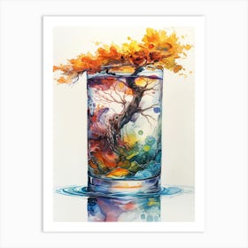 Tree In A Glass 1 Art Print
