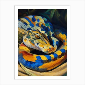 Boa Constrictor Snake Painting Art Print