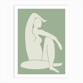 Matisse Style Sage Green_2455585 Art Print