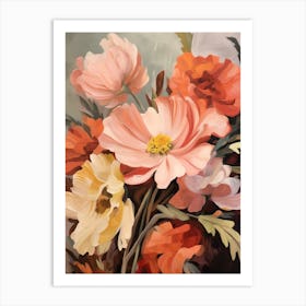 Fall Flower Painting Anemone 1 Art Print