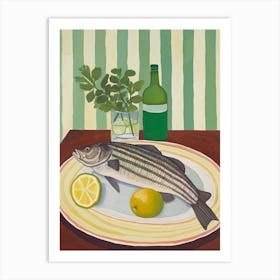 Barramundi Italian Still Life Painting Art Print