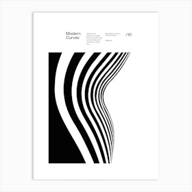 Modern Curves 10, Modern Architecture Design Poster, minimalist interior wall decor Art Print