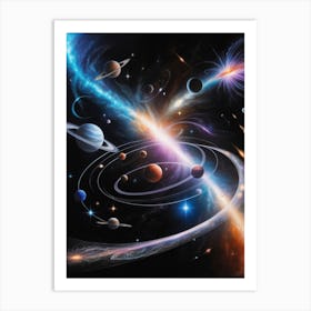 Planets In Space 5 Art Print