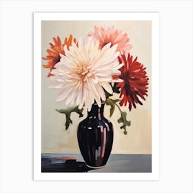 Bouquet Of Asters, Autumn Fall Florals Painting 0 Art Print