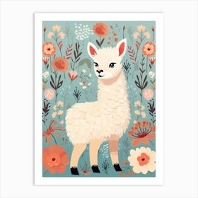 Baby Animal Illustration  Alpaca 2 Art Print