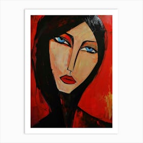 Woman With Blue Eyes 5 Art Print