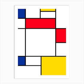 Mondrian Style Art Print