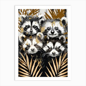 Raccoons Art Print