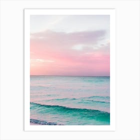White Beach, Boracay, Philippines Pink Photography 2 Art Print