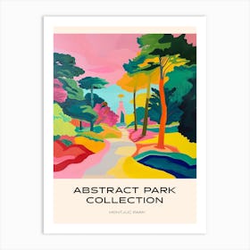 Abstract Park Collection Poster Montjuc Park Barcelona 1 Art Print