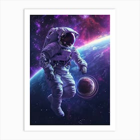 Astronaut In Space 6 Art Print