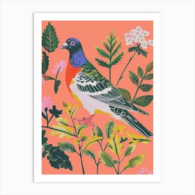 Spring Birds Pigeon 6 Art Print