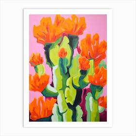 Cactus Painting Devils Tongue 3 Art Print