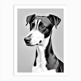 Manchester Terrier B&W Pencil Dog Art Print