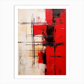 Mondrian Abstract Geometric Illustration 4 Art Print