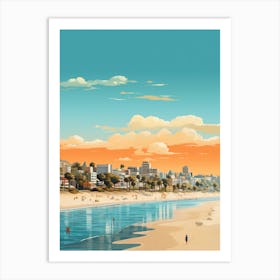 St Kilda Beach Australia Abstract Orange Hues 1 Art Print