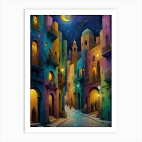 Night In The City Art Print