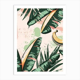 Banana Leaf Pattern Art Print