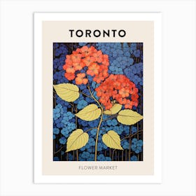 Toronto Canada Botanical Flower Market Poster Art Print