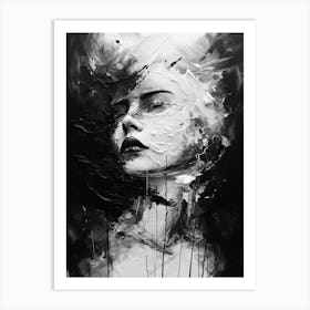 Silence Abstract Black And White 13 Art Print