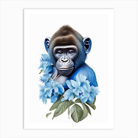 Baby Gorilla Gorillas Decoupage 4 Art Print