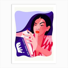 Illustration Of A Woman Art Print