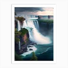 Niagara Falls, United States And Canada Realistic Photograph (2) Art Print