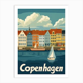 Aihrgdesign A Vintage Travel Poster Of Copenhagen Featuring T 6695ecf5 29ec 4274 Bc14 7881c7ad2d5e 3 Art Print