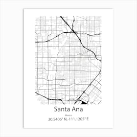 Santa Ana Nextlalpan,Mexico Minimalist Map Art Print