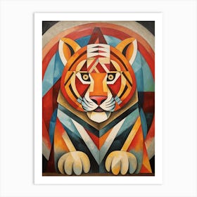 Tiger Geometric Abstract 8 Art Print