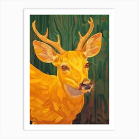 Deer Illustration 11 Art Print