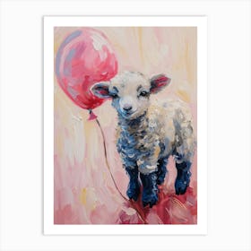 Cute Ram 1 With Balloon Art Print