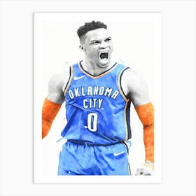 Russell Westbrook Oklahoma City Thunder Art Print