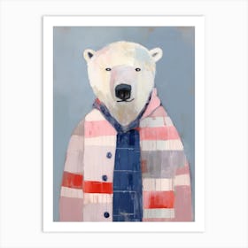 Playful Illustration Of Polar Bear For Kids Room 8 Art Print