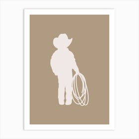 Little Cowboy - Neutral Art Print