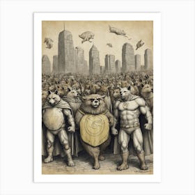 Super Heroes Art Print