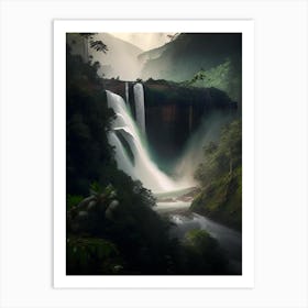 Nohkalikai Falls, India Realistic Photograph (3) Art Print