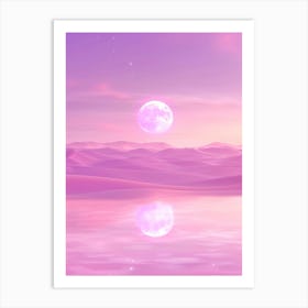 Pink Landscape Wallpaper Art Print