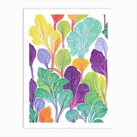 Mustard Greens Marker vegetable Art Print