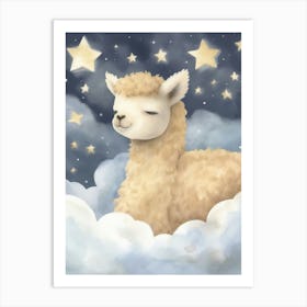 Sleeping Baby Alpaca 3 Art Print