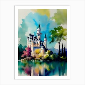 Castle By The Lake Art Print