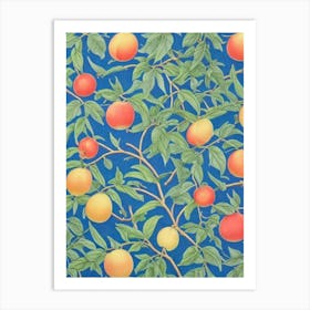 Nectarine 2 Vintage Botanical Fruit Art Print