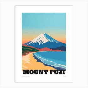 Mount Fuji Japan 2 Colourful Travel Poster Art Print