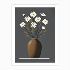 Daisies In A Vase 20 Art Print