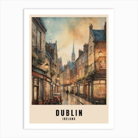 Dublin City Ireland Travel Poster (14) Art Print