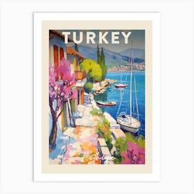 Fethiye Turkey 2 Fauvist Painting  Travel Poster Art Print